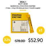 [MAROCELL] Poo Poo Enzyme Banana (1 Box = 3.5g x 30 Sticks)