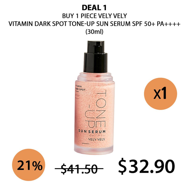 [VELY VELY] Vitamin Dark Spot Tone-up Sun Serum SPF50+ PA++++ 30ml - COCOMO