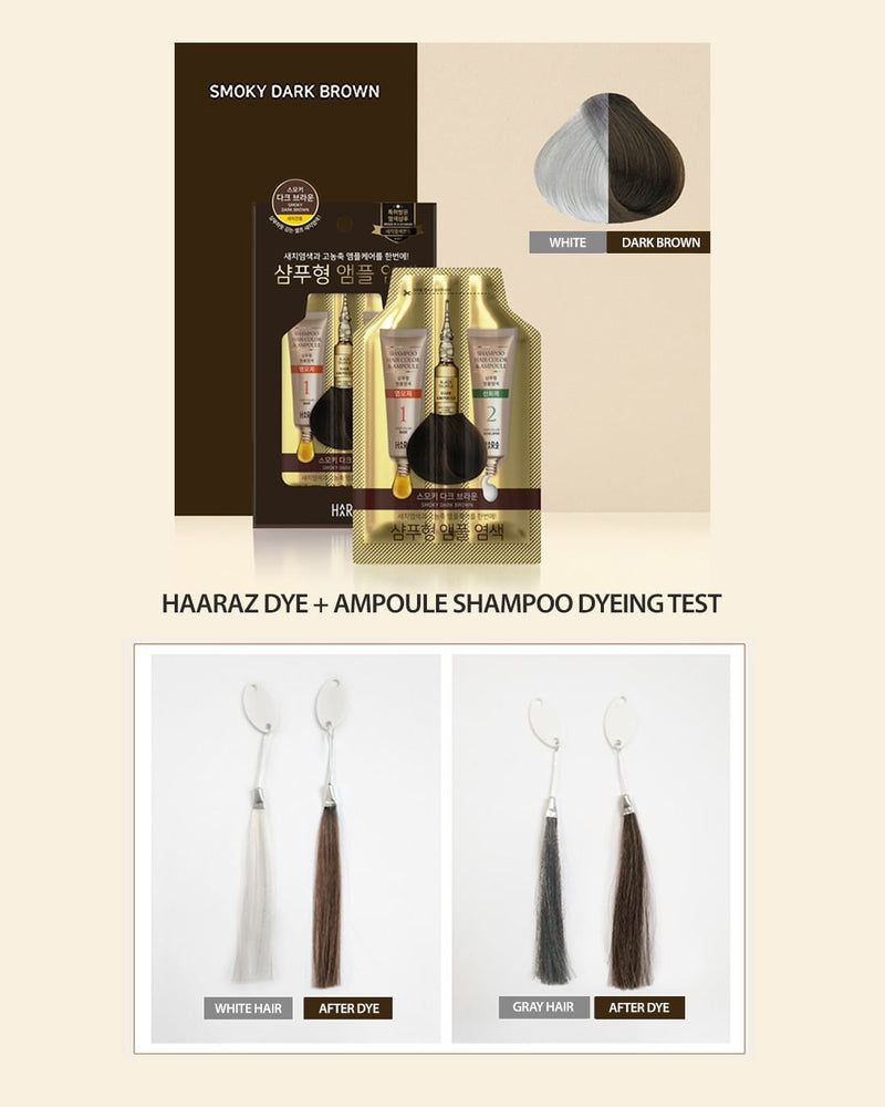 [HAARAZ] (MIX & MATCH SHADES)  5 min permanent hair dye ampoule shampoo - COCOMO