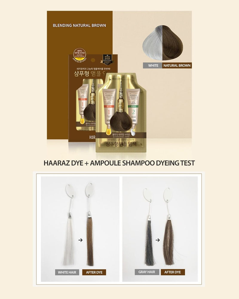 [Haaraz] 5 min permanent hair dye ampoule shampoo - COCOMO