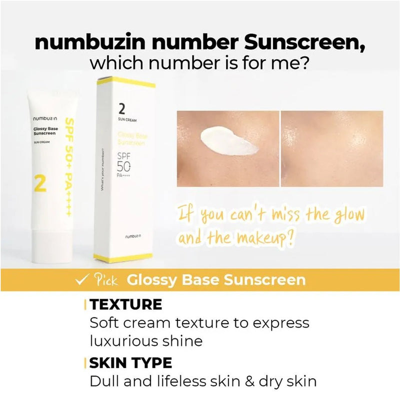 [NUMBUZIN]  No.2 Glossy Base Sunscreen 50ml - COCOMO