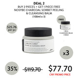 [Nosybe] Charcoal Sorbet Peeling & Cleansing Balm 100ml - COCOMO