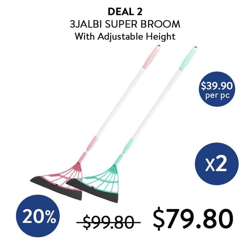 [3JALBI] 2 Sets Super Multi-Functional Broom - COCOMO