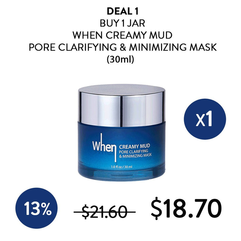 [WHEN] Beauty Creamy Mud Pore Clarifying & Minimizing Mask 30ml - COCOMO