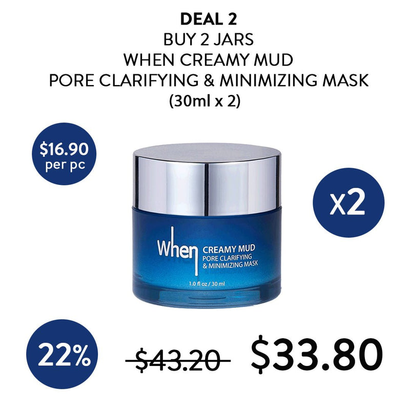 [WHEN] Beauty Creamy Mud Pore Clarifying & Minimizing Mask 30ml - COCOMO