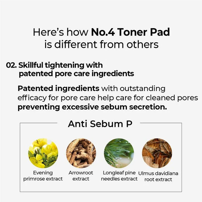 [NUMBUZIN] No.4 Pore Zero Peeled Egg Toner Pad 200ml - COCOMO