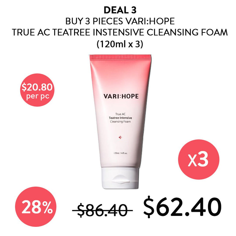 [VARI:HOPE] True Ac Tea Tree Intensive Cleansing Foam 120ml - COCOMO