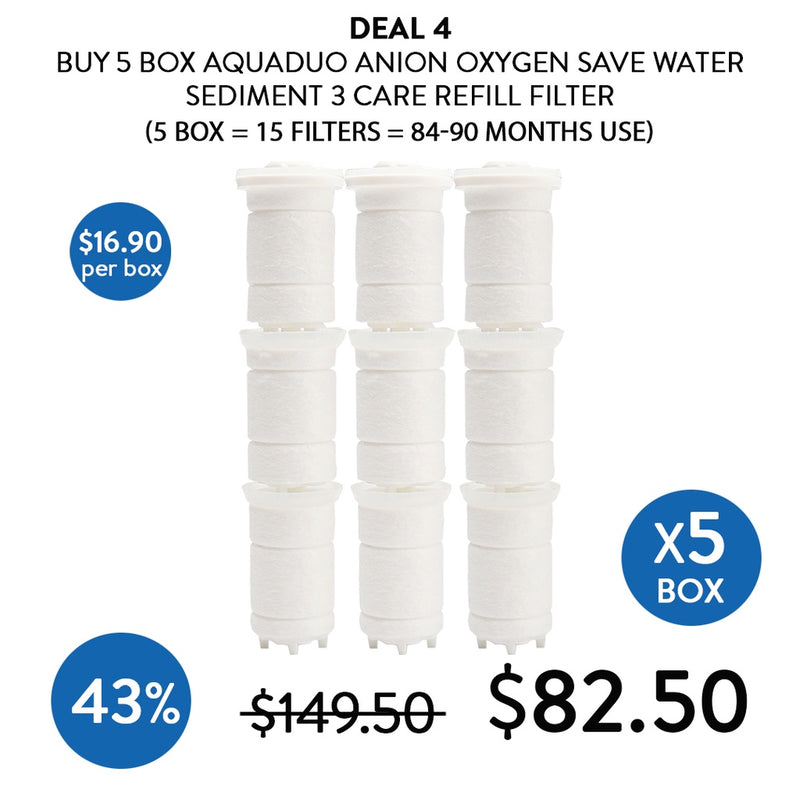 [AQUADUO]  Anion Oxygen Save Water Regular Sediment Refill 1st Stage Filter | 3rd Stage Filter