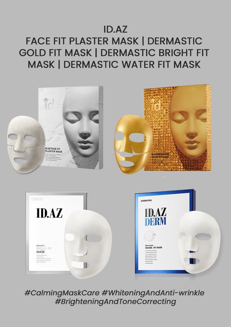 [ID.AZ] FACE FIT PLASTER MASK | DERMASTIC GOLD FIT MASK | DERMASTIC BRIGHT FIT MASK | DERMASTIC WATER FIT MASK - COCOMO