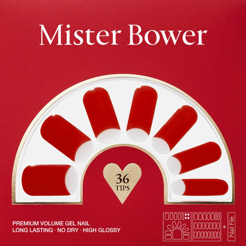 [Mister Bower] Volume Gel Nail - Red French - COCOMO