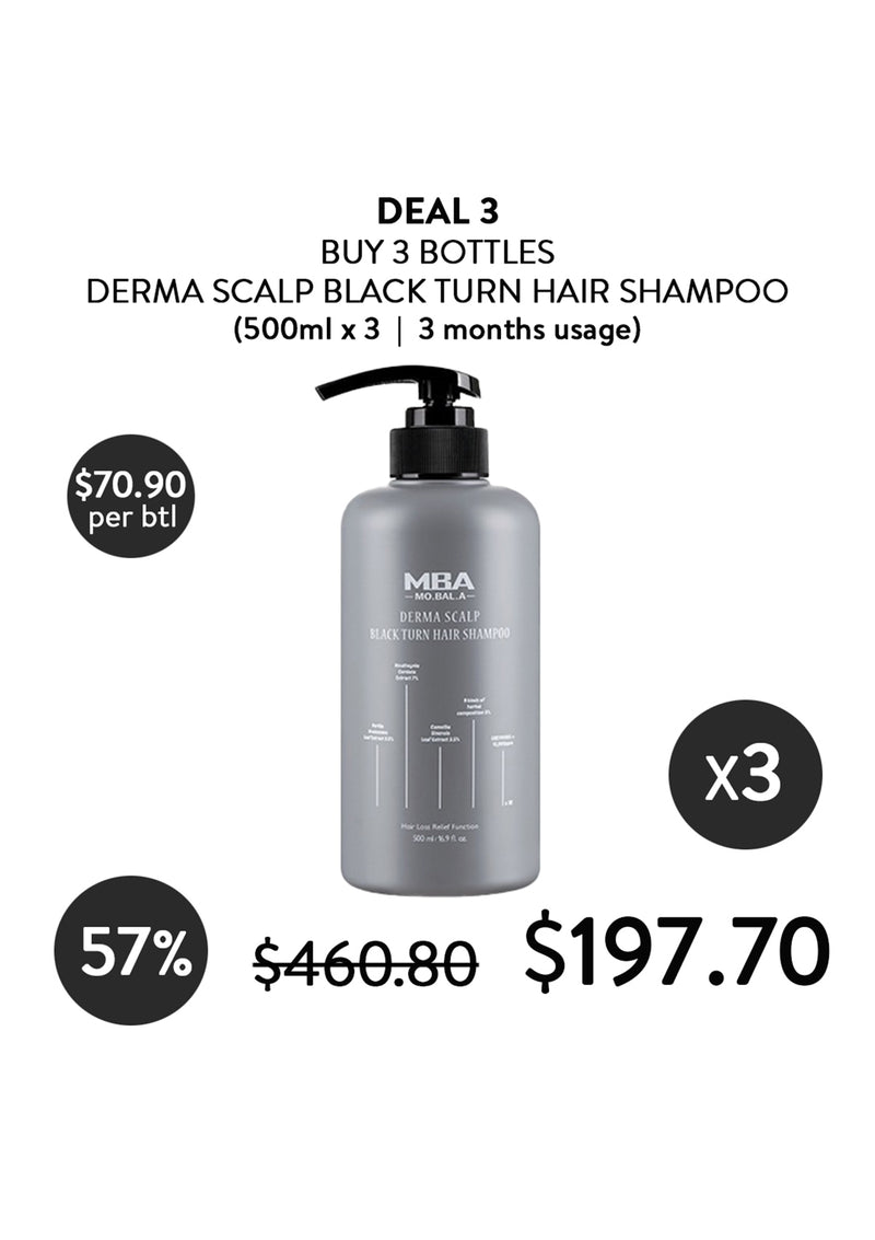 [MBA] Derma Scalp Black Turn Hair Shampoo 500ml - COCOMO