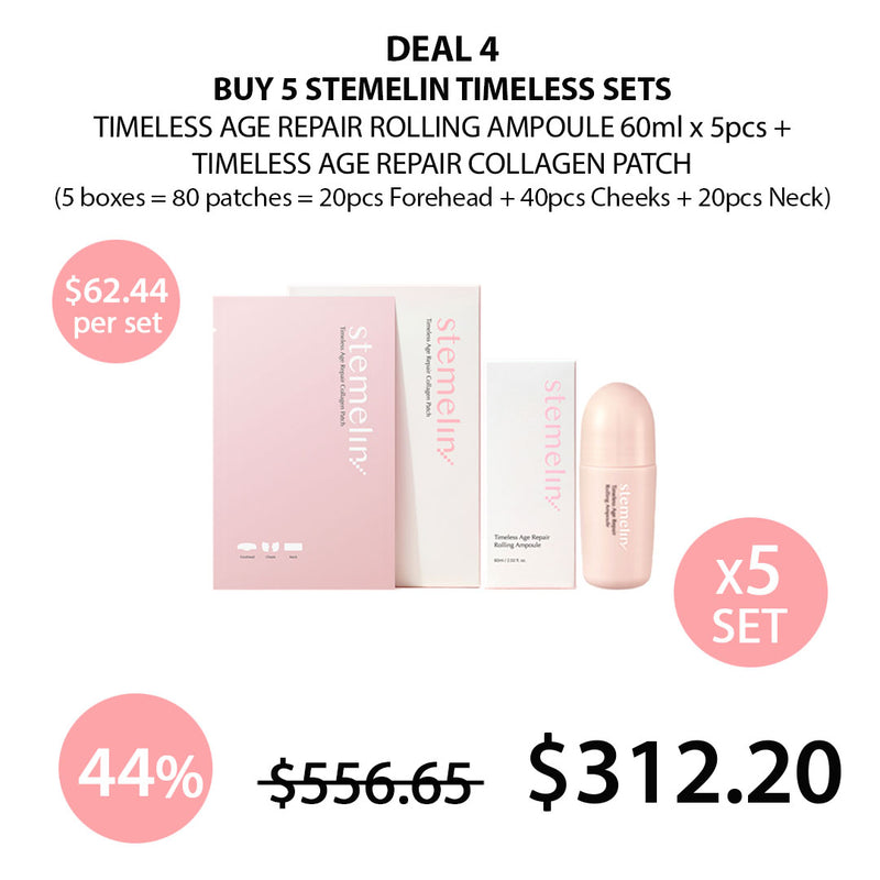 [STEMELIN] Timeless Age Repair Collagen Patch + Rolling Ampoule 60ml