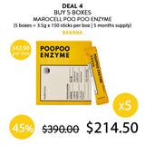 [MAROCELL] Poo Poo Enzyme Banana (1 Box = 3.5g x 30 Sticks)