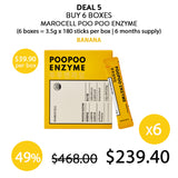 [MAROCELL] Poo Poo Enzyme Banana (1 Box = 3.5g x 30 Sticks)