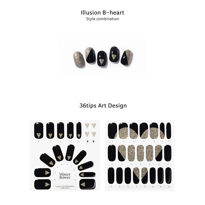 [Mister Bower] Volume Gel Nail - Illusion B-Heart - COCOMO