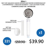 [AQUADUO] Anion Oxygen Save Water Showerhead Set