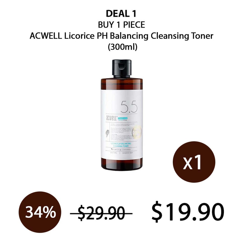 [ACWELL] Licorice PH Balancing Cleansing Toner 300ml