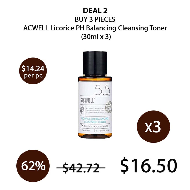 [ACWELL] Licorice PH Balancing Cleansing Toner 30ml