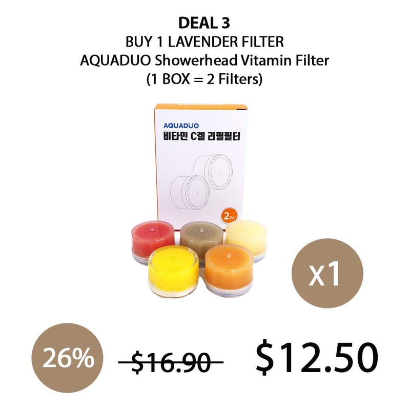 [AQUADUO] Showerhead Vitamin Filter (1 BOX = 2 Filters)