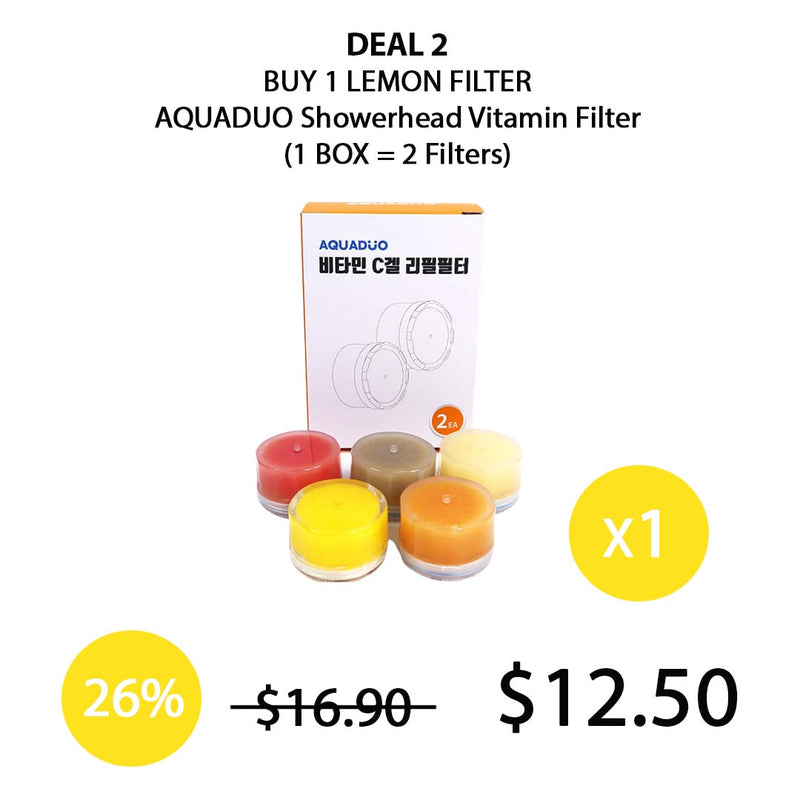 [AQUADUO] Showerhead Vitamin Filter (1 BOX = 2 Filters)