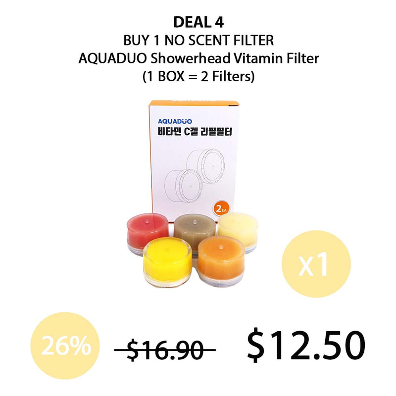 [AQUADUO] Showerhead Vitamin Filter (1 BOX = 2 Filters)