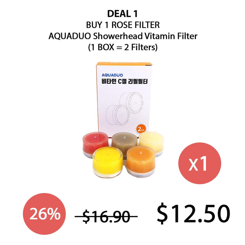 [AQUADUO] Showerhead Vitamin Filter (1 BOX = 2 Filters)