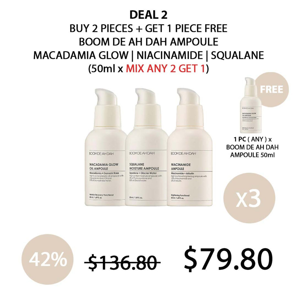 消費税無し Boom De Ah Dah] BUY 2+1 FREE Niacinamide Ampoule / Squalane 化粧水・ローション・トナー