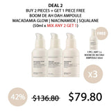 [Boom De Ah Dah]  Niacinamide Ampoule | Squalane Moisture Ampoule Macadamia Glowing Oil Ampoule 50ml