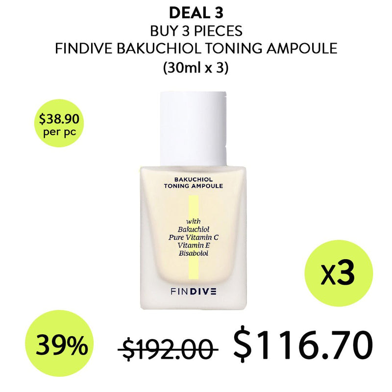 [FINDIVE] Bakuchiol Toning Ampoule 30ml - COCOMO