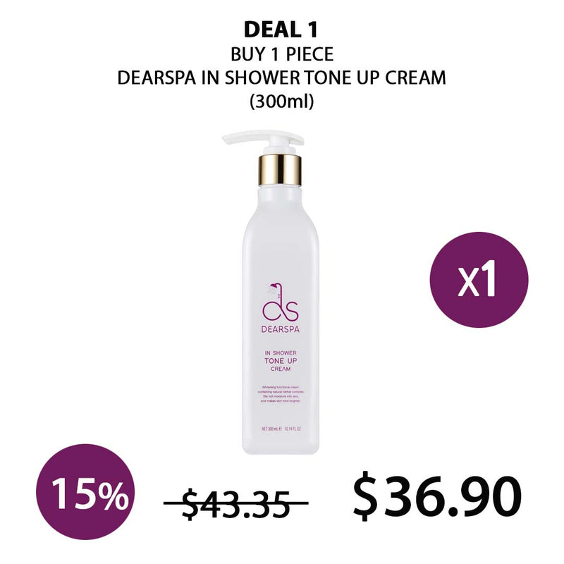 [DEARSPA]  In Shower Tone Up Cream 300ml