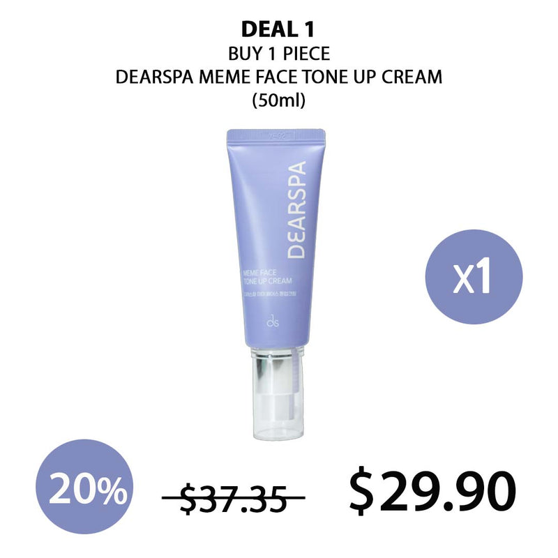 [DEARSPA]  In Shower Tone Up Cream 300ml | Meme Face Tone Up Cream 50ml