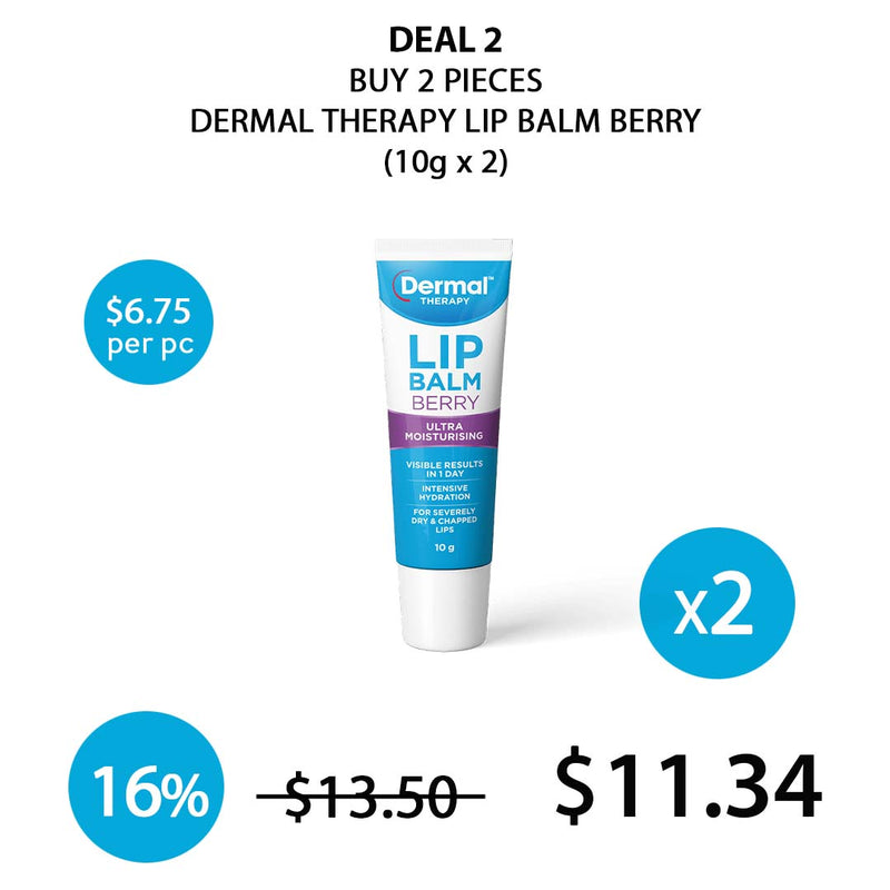 [DERMAL THERAPY] Lip Balm Berry 10g