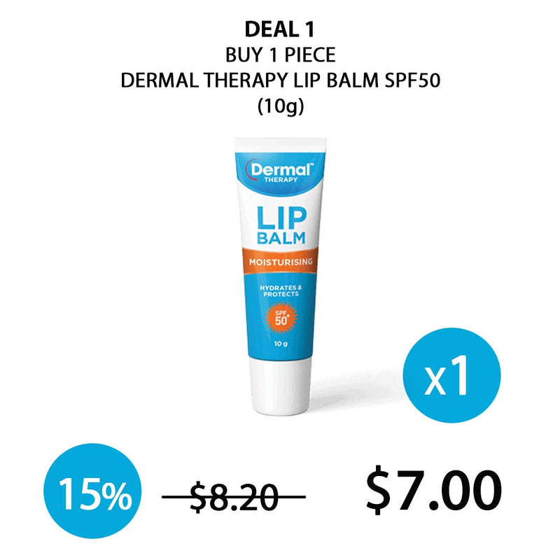 [DERMAL THERAPY] Lip Balm Moisturizing  SPF 50+ 10g