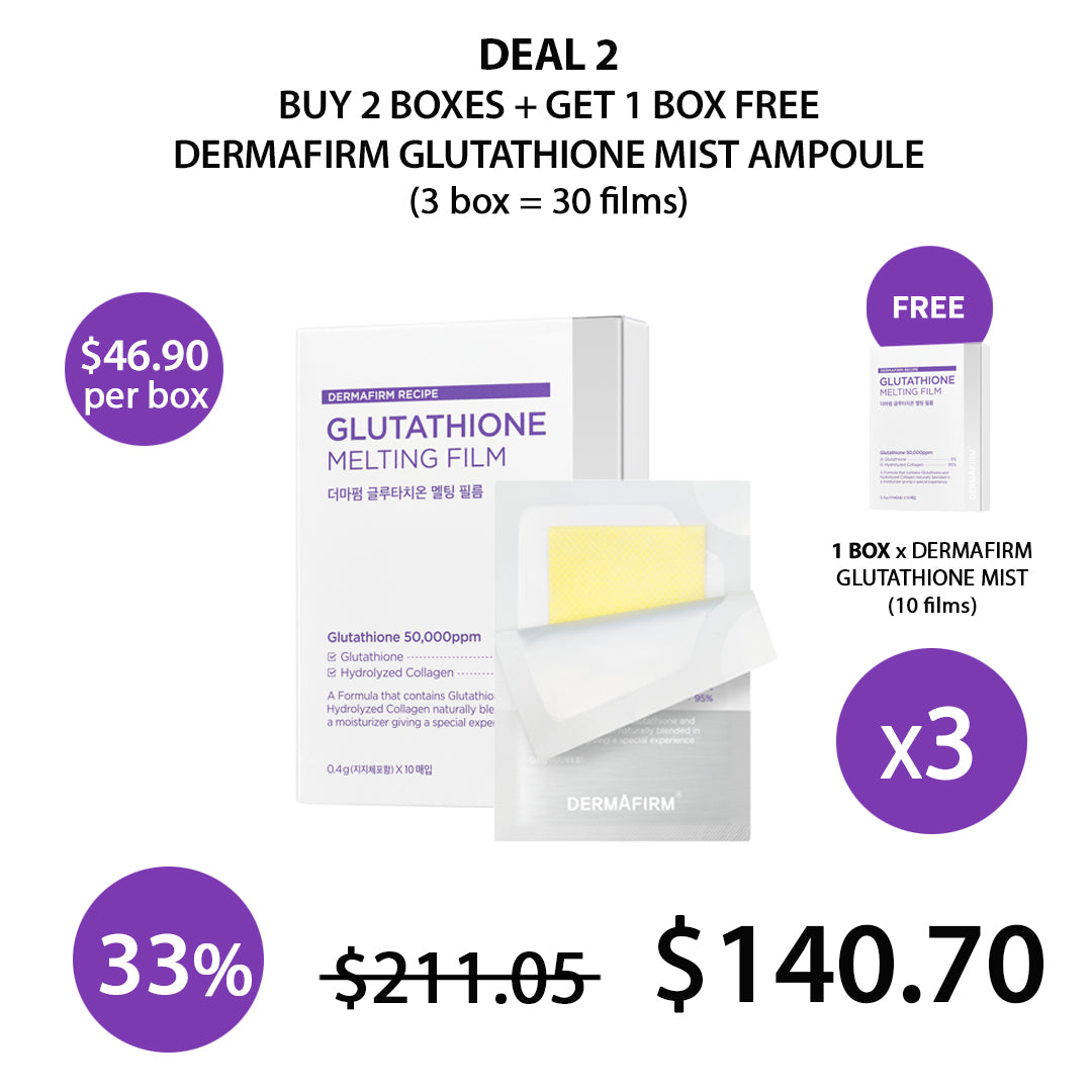 glutathione melting film Dermafirm – Instant Brightening & Firming Care – COCOMO skin glow in seconds Size:0.4g x 10ea ghk cu paula's choice Category_Featured Items