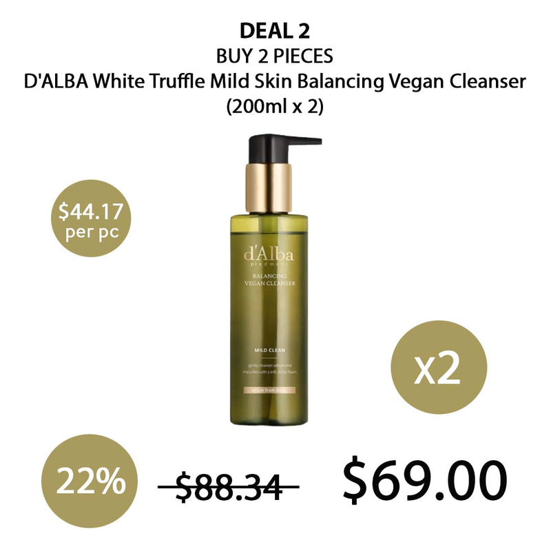 [D'ALBA] White Truffle Mild Skin Balancing Vegan Cleanser 200ml