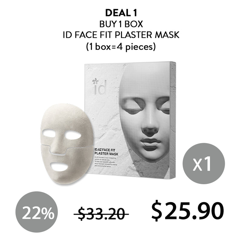 [ID.AZ] Face Fit Plaster Mask (1 Box = 20g x 4 Masks)