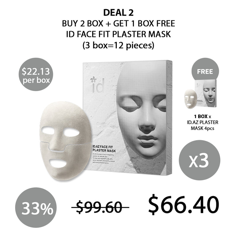 [ID.AZ] Face Fit Plaster Mask (1 Box = 20g x 4 Masks)