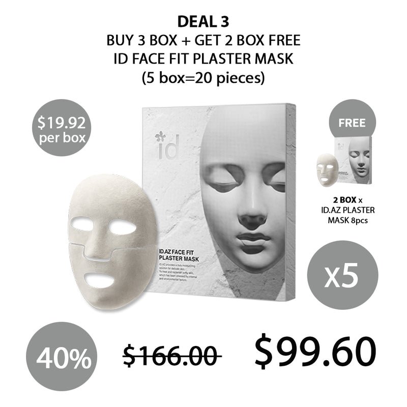 [ID.AZ] Face Fit Plaster Mask (1 Box = 20g x 4 Masks)