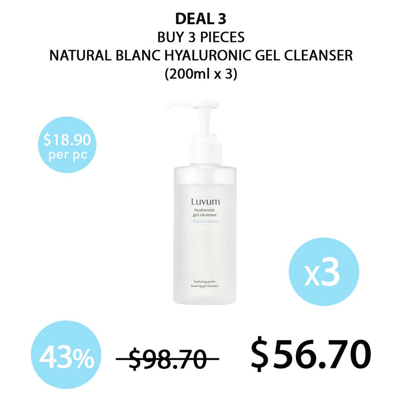 [LUVUM]  Natural Blanc Hyaluronic Gel Cleanser 200ml