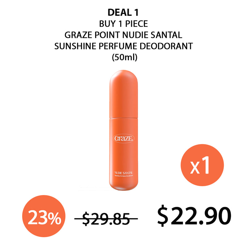 [GRAZE POINT] Nudie Santal Sunshine Perfume Deodorant 50ml