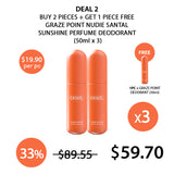 [GRAZE POINT] Nudie Santal Sunshine Perfume Deodorant 50ml