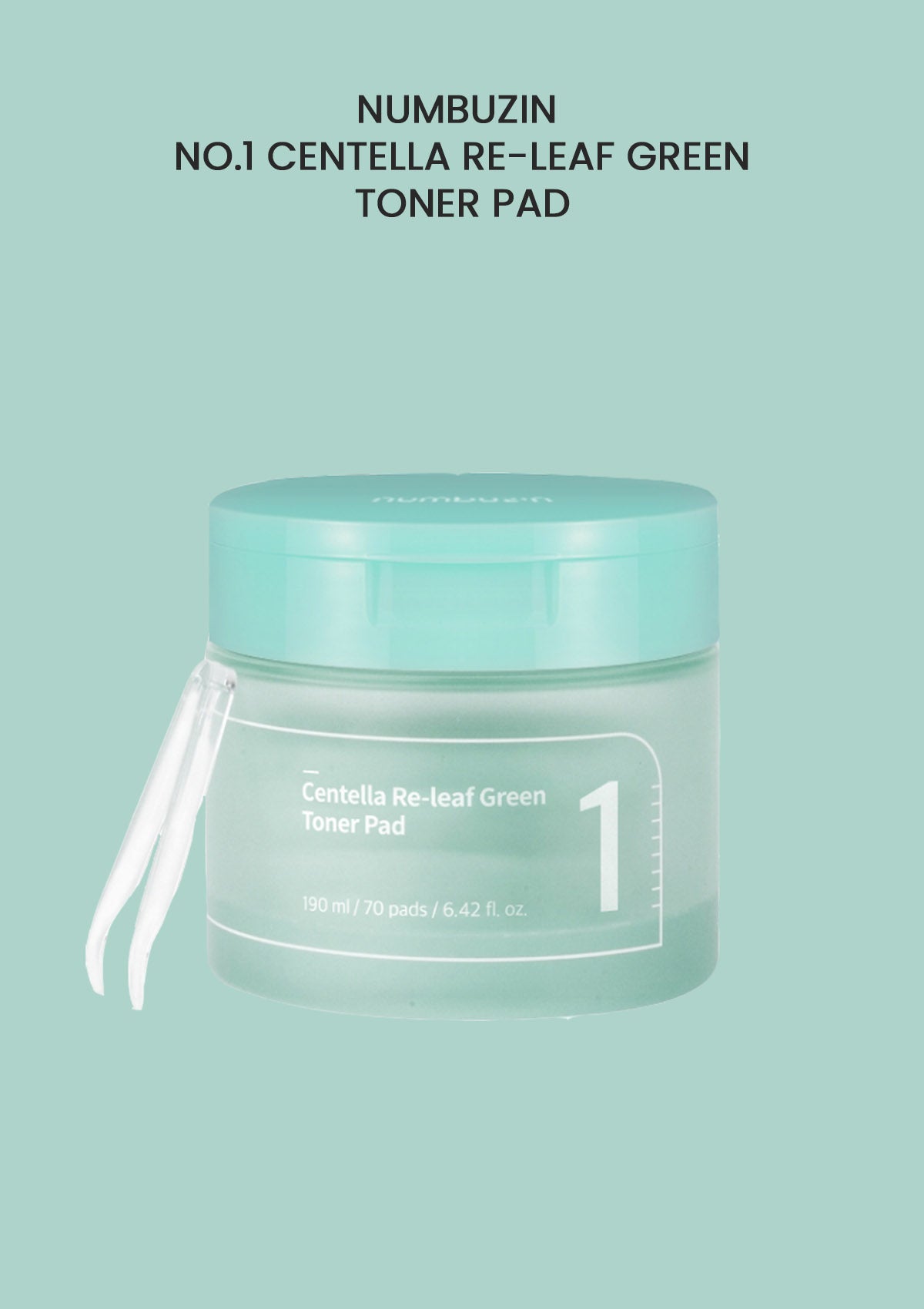 [NUMBUZIN] No.1 Centella Re-leaf Green Toner Pad 190ml (1 Box = 70 Pads)