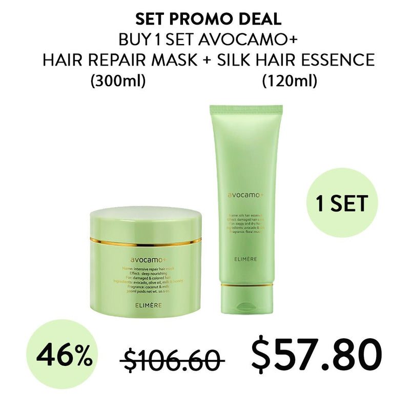 [ELIMÉRE] Avocamo+ Intensive Hair Repair Mask + Hair Essence 120ml - COCOMO