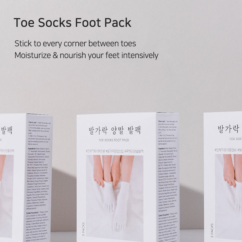 [Rubelli] Toe Socks Foot Pack (1 Box = 3 Pairs) - COCOMO