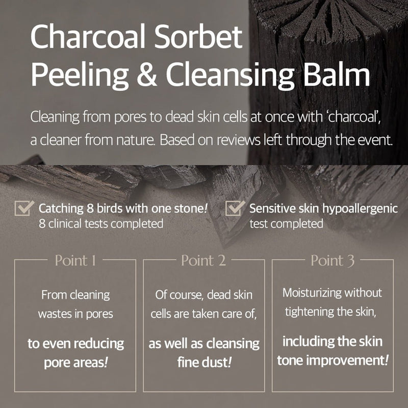 [Nosybe] Charcoal Sorbet Peeling & Cleansing Balm 100ml - COCOMO