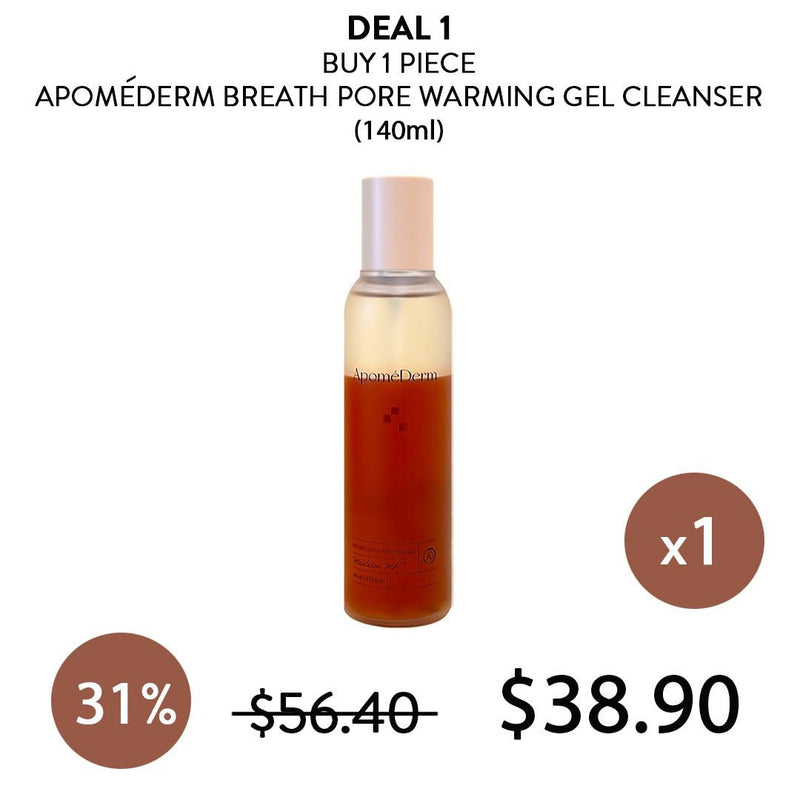 [APOMEDERM] Breath Pore Warming Gel Cleanser 140ml - COCOMO