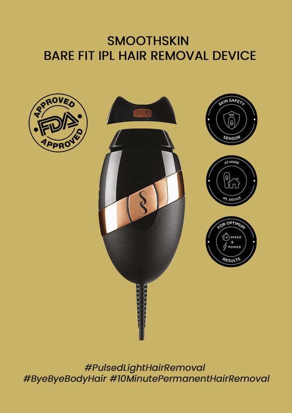 [SMOOTHSKIN] 2022 NEW VERSION - Bare Fit Black Unlimited Flashes Ultrafast IPL Hair Removal - COCOMO