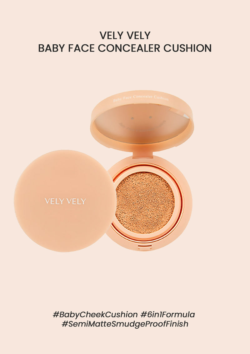 [VELY VELY] Baby Face Concealer Cushion 15g #13 Fair | #21 Light | #23 Natural - COCOMO