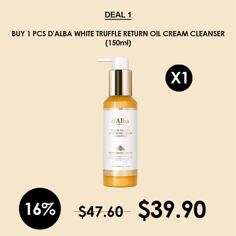 [D'ALBA] White Truffle Return Oil Cream Cleanser 150ml - COCOMO