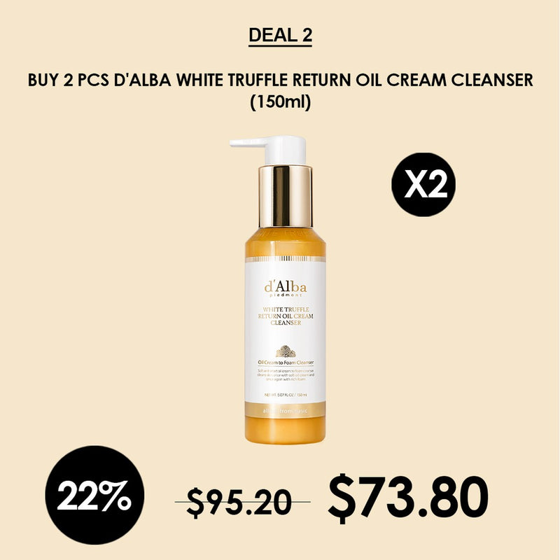 [D'ALBA] White Truffle Return Oil Cream Cleanser 150ml - COCOMO